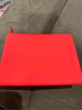 New Red Silicon Mac Cosmetics pouch waterproof